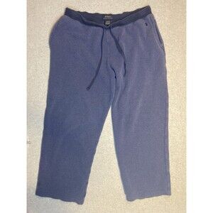 polo ralph lauren Sweatpants Sz Xl Waffle Knit Pony Wide Leg Loungewear Pull On